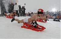 Sport and Fitness: nude sled race