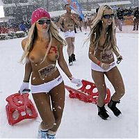 Sport and Fitness: nude sled race