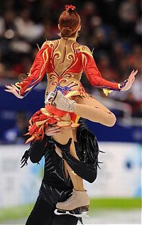 Sport and Fitness: figure ice skating acrobats