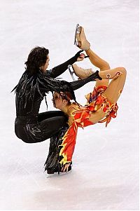 Sport and Fitness: figure ice skating acrobats