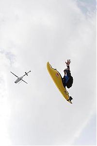 Sport and Fitness: boat swimming in the sky