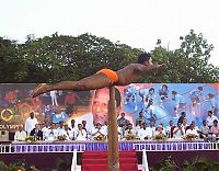 Sport and Fitness: Mallakhamb, Asana  (yoga) on a pole