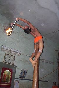 Sport and Fitness: Mallakhamb, Asana  (yoga) on a pole