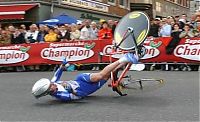 Sport and Fitness: bicycle fall