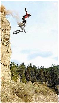 Sport and Fitness: bicycle fall