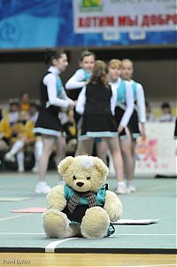 Sport and Fitness: cheerleader girls training