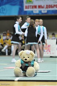 Sport and Fitness: cheerleader girls training