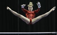 Sport and Fitness: girl during gymnastic