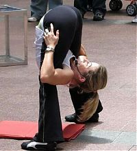 Sport and Fitness: flexible gymnastic girl