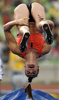 Sport and Fitness: pole vaulting girl