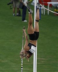 Sport and Fitness: pole vaulting girl