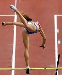 Sport and Fitness: pole vaulting girl