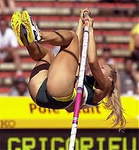 Sport and Fitness: pole vaulting girl