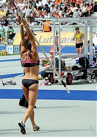 Sport and Fitness: pole vaulting girl