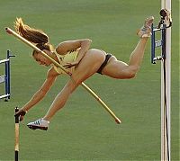 Sport and Fitness: pole vaulting girl