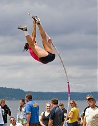 Sport and Fitness: pole vaulting girl