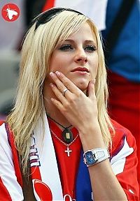 Sport and Fitness: cute football fan girls