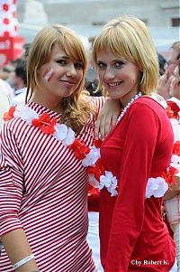 Sport and Fitness: cute football fan girls