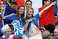 Sport and Fitness: cute football fan girls