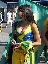 Sport and Fitness: cute football fan girls