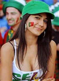 Sport and Fitness: cute football fan girls