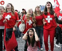 Sport and Fitness: cute football fan girls