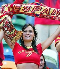 Sport and Fitness: cute football fan girls