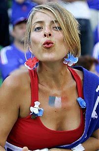 Sport and Fitness: cute football fan girls