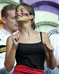 Sport and Fitness: cute football fan girls