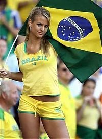 Sport and Fitness: cute football fan girls