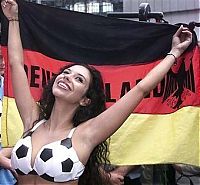 Sport and Fitness: cute football fan girls