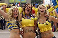 Sport and Fitness: cute football fan girls