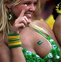 Sport and Fitness: cute football fan girls