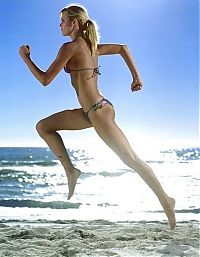 Sport and Fitness: beach girl running