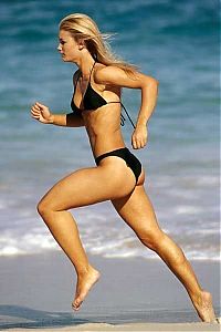 Sport and Fitness: beach girl running