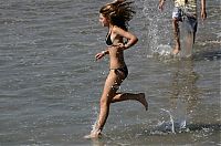 Sport and Fitness: beach girl running