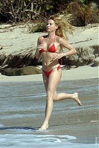 Sport and Fitness: beach girl running