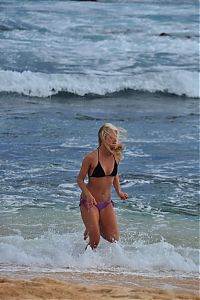 Sport and Fitness: beach girl running