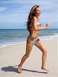 Sport and Fitness: beach girl running