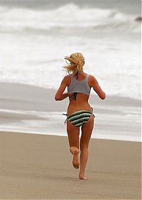Sport and Fitness: beach girl running