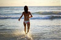 Sport and Fitness: beach girl running