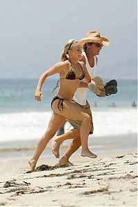 Sport and Fitness: beach girl running