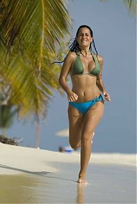 Sport and Fitness: beach girl running