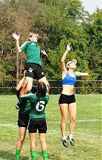 Sport and Fitness: girls playing rugby