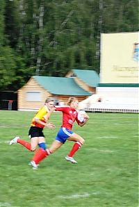 Sport and Fitness: girls playing rugby