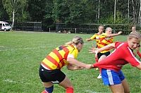 Sport and Fitness: girls playing rugby