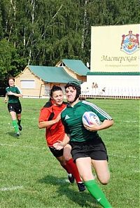 Sport and Fitness: girls playing rugby