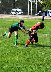 Sport and Fitness: girls playing rugby