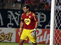 Sport and Fitness: Pablo Aurrecochea, Club Guarani goalkeeper, Paraguay