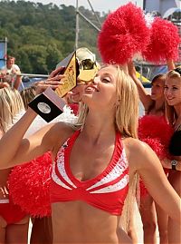 Sport and Fitness: Red Foxes cheerleader girls team, Ukraine